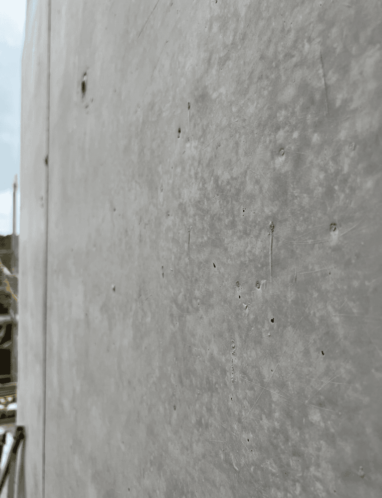 Nachhaltiges Mehrfamilienhaus mit 8 Wohneinheiten, Neubau in Holzgerlingen, Detail, Sichtbeton