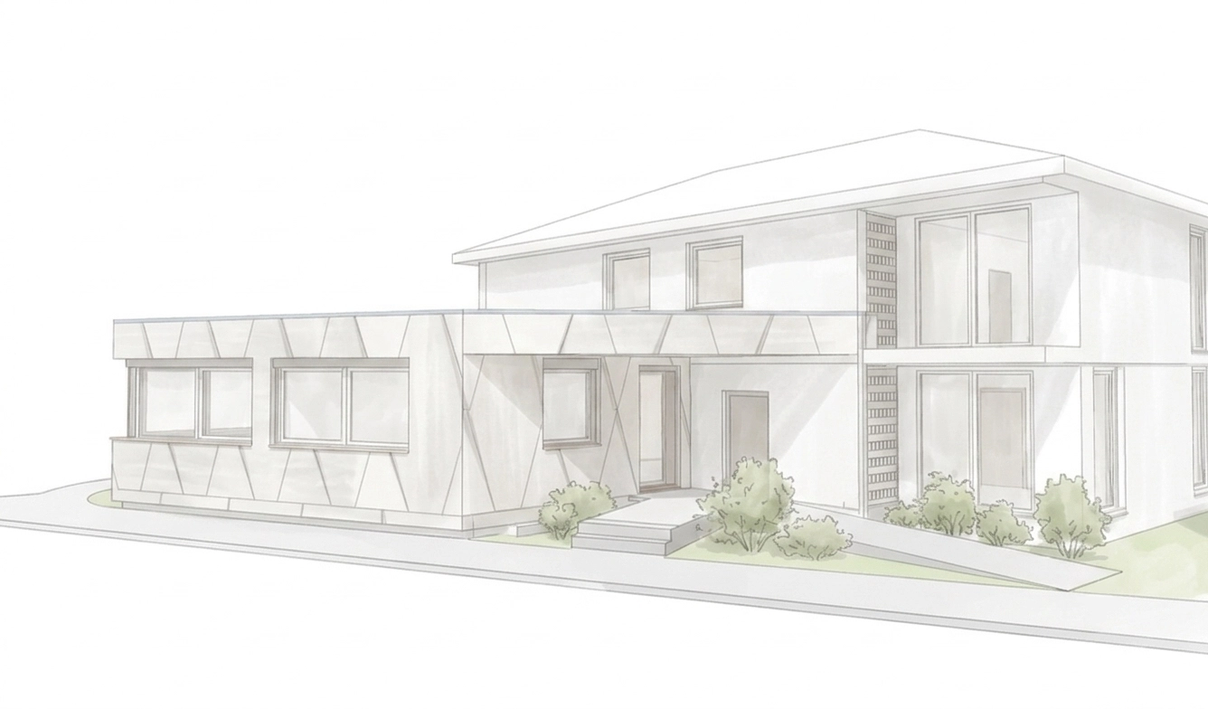Neubau einer Zahnarztpraxis als Erweiterung in Reichenbach